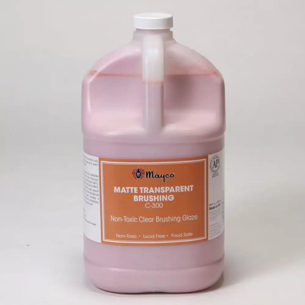Esmalte Mayco - Matte Transparent (transparente Matte alcalino líquido) - C-300 (pronto para usar) 473ml o Galón (3.78lts) - Imagen 2